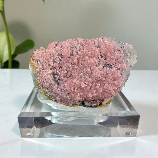 The Wutong Collection: Rhodochrosite With Fluorite & Quartz
