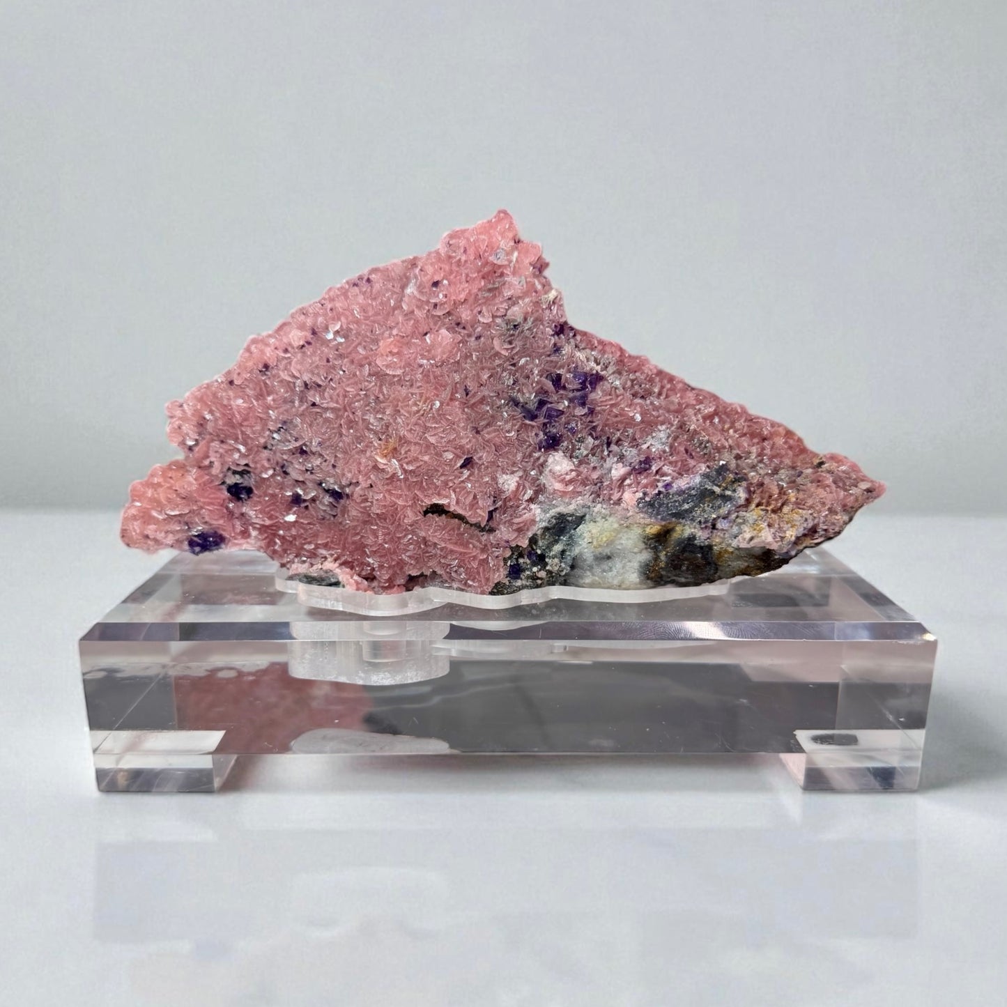 The Wutong Collection: Rhodochrosite With Fluorite & Quartz — “The Dolphin”
