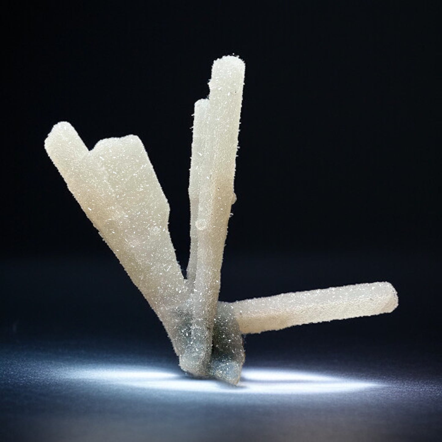Exceptional Chalcedony-Coated Selenite Blades— Deccan Traps