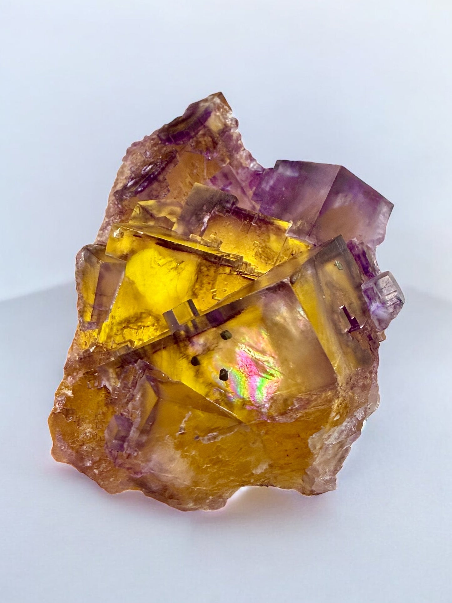 Fluorite x Chalcopyrite • Crystal-Victory Mine, Illinois