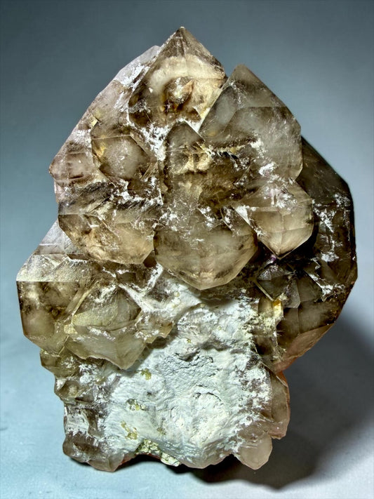 Smoky Skeletal Quartz with Green Tourmaline- Minas Gerais | River Walkers Minerals