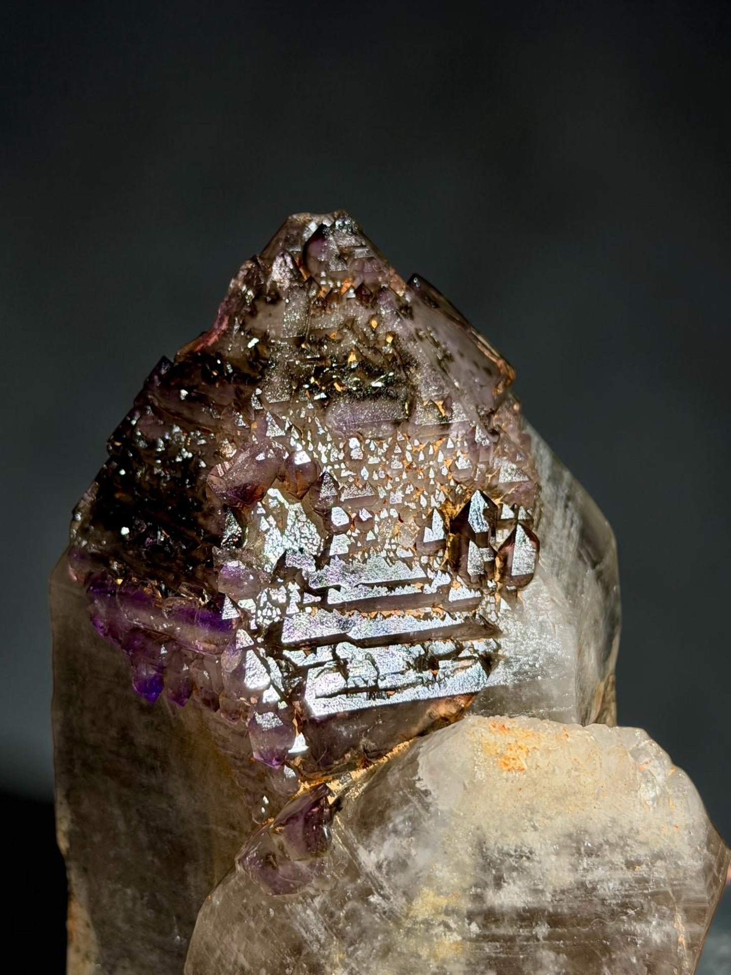 World-Class Double-Terminated Scepter Quartz with Amethyst Crown- Vietnam | River Walkers Minerals