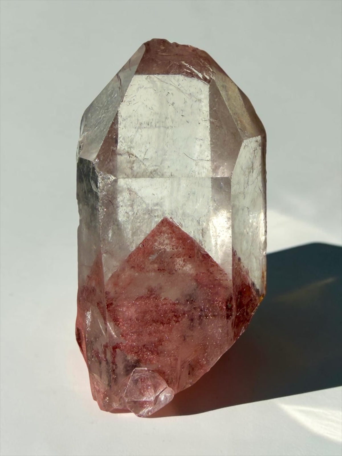 Sparkling Pink Hematite “Sunset” Phantom Quartz- India | River Walkers Minerals