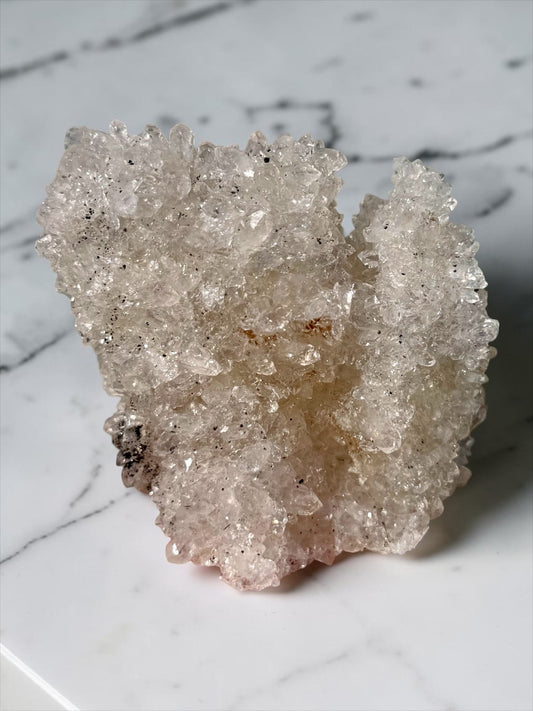 Ultra Sparkly Calcite with Quartz and Hematite- Uruguay | River Walkers Minerals