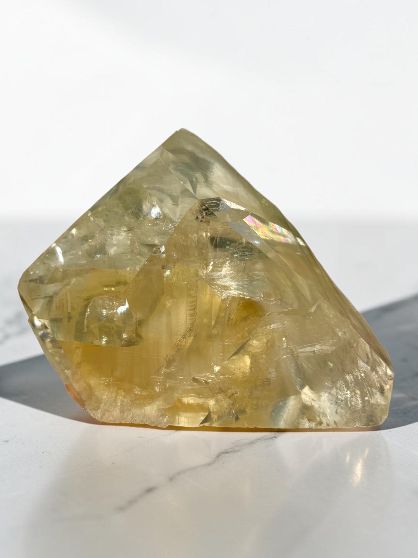 Optical Freeform Honey Calcite- India | River Walkers Minerals