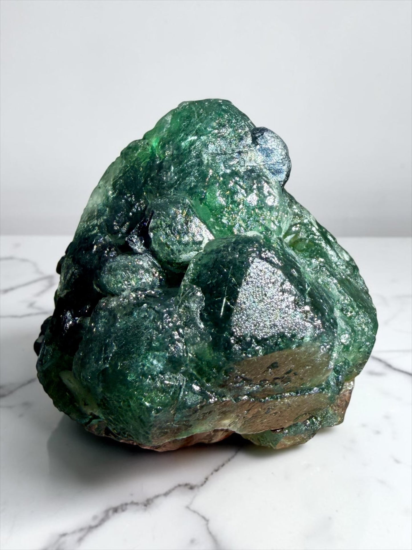 Lime Green/Blue Fluorite with Boulangerite, Galena, & Geocronite- Peru | River Walkers Minerals