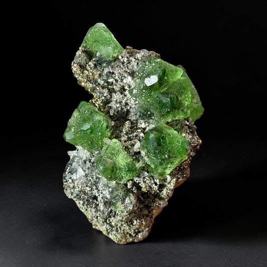 Double-Sided Fluorite x Pyrite x Quartz - Milpo Atacocha | River Walkers Minerals