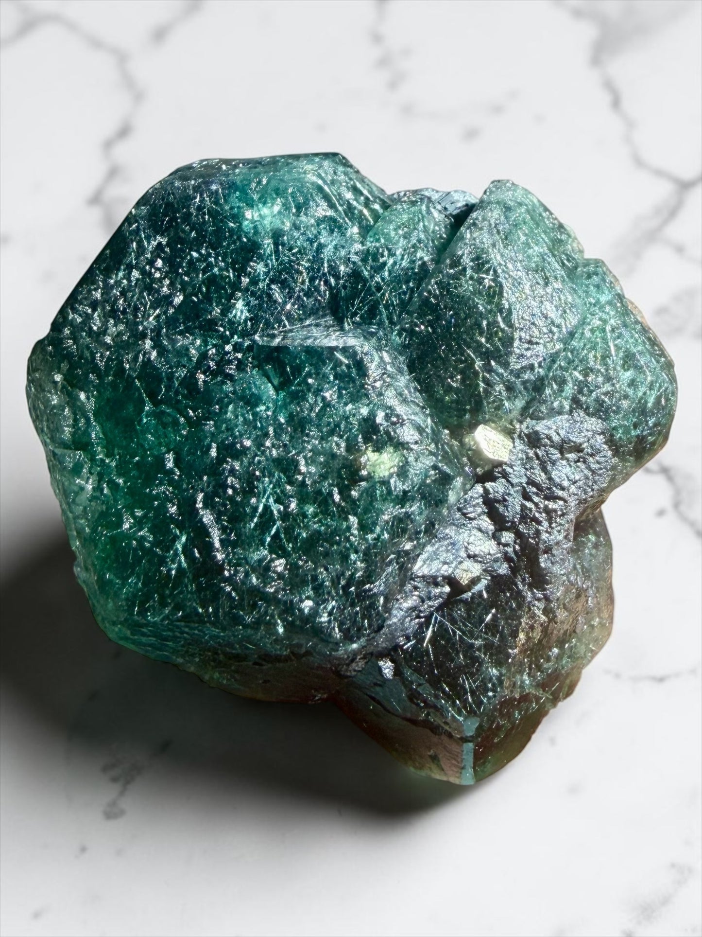 Hydrothermally Etched Blue/Green Fluorite with Boulangerite, Pyrite & Galena- River Walkers Minerals