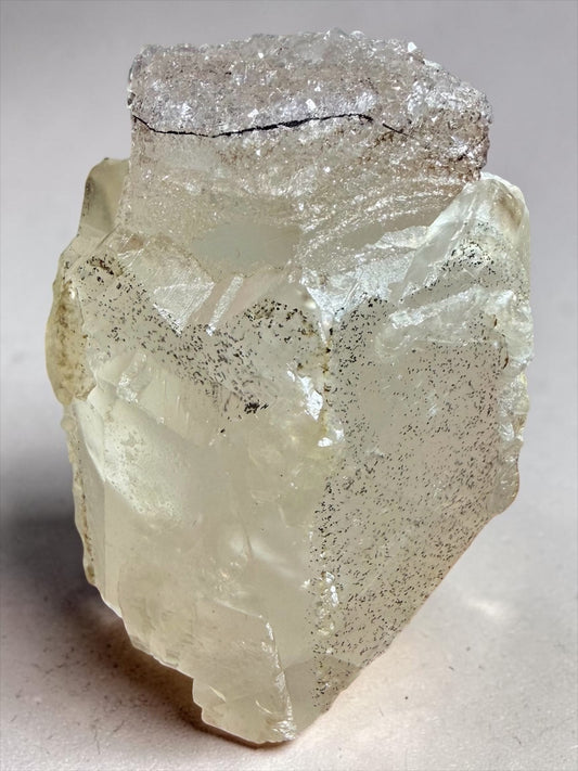 Hexagonal Calcite with Druzy Quartz, Amethyst & Goethite- Uruguay | River Walkers Minerals