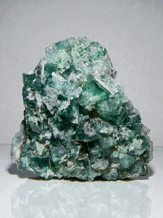 Daylight Reactive Fluorite With Druzy Quartz and Galena- Nigeria | River Walkers Minerals