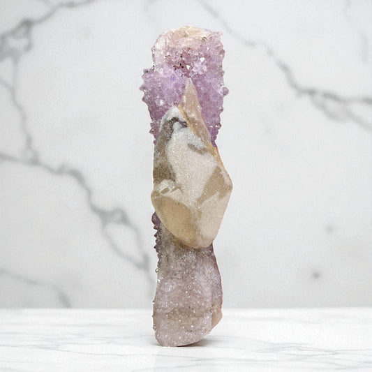 Royal Calcite with Amethyst Crust & Druzy Overgrowth