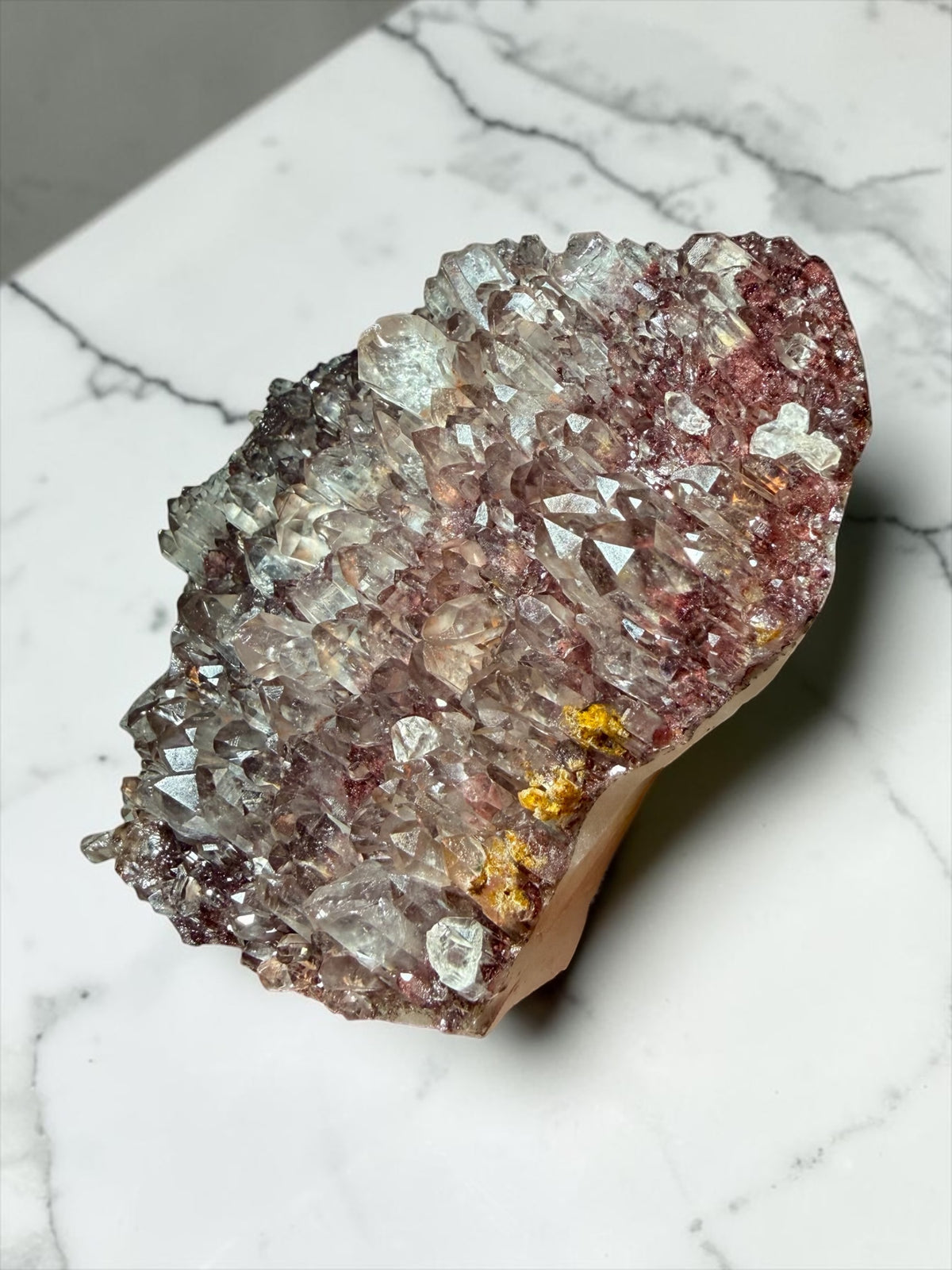 Hematite “Sunset” Phantom Quartz with Goethite & Chlorite- India | River Walkers Minerals