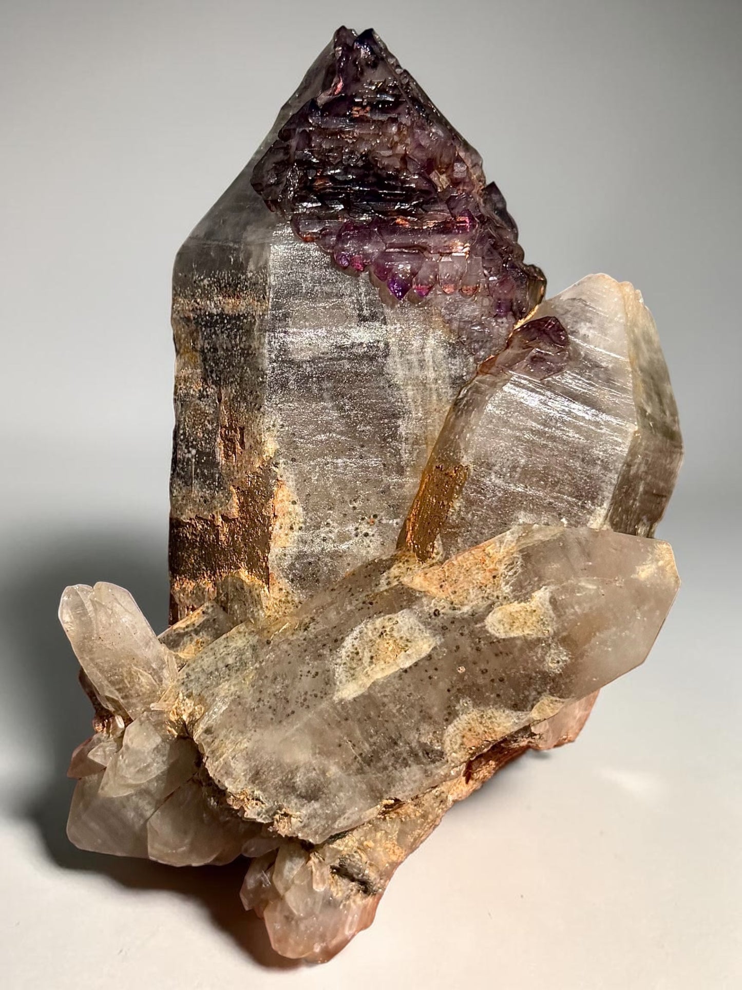 World-Class Double-Terminated Scepter Quartz with Amethyst Crown- Vietnam | River Walkers Minerals