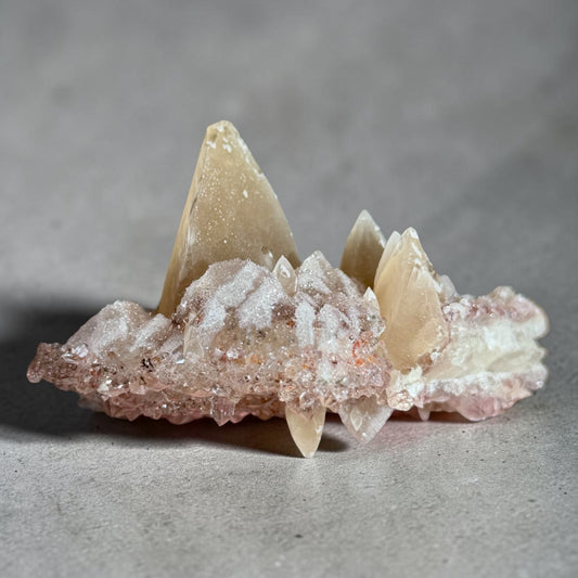 Calcite x Druzy Quartz- Uruguay | River Walkers Minerals