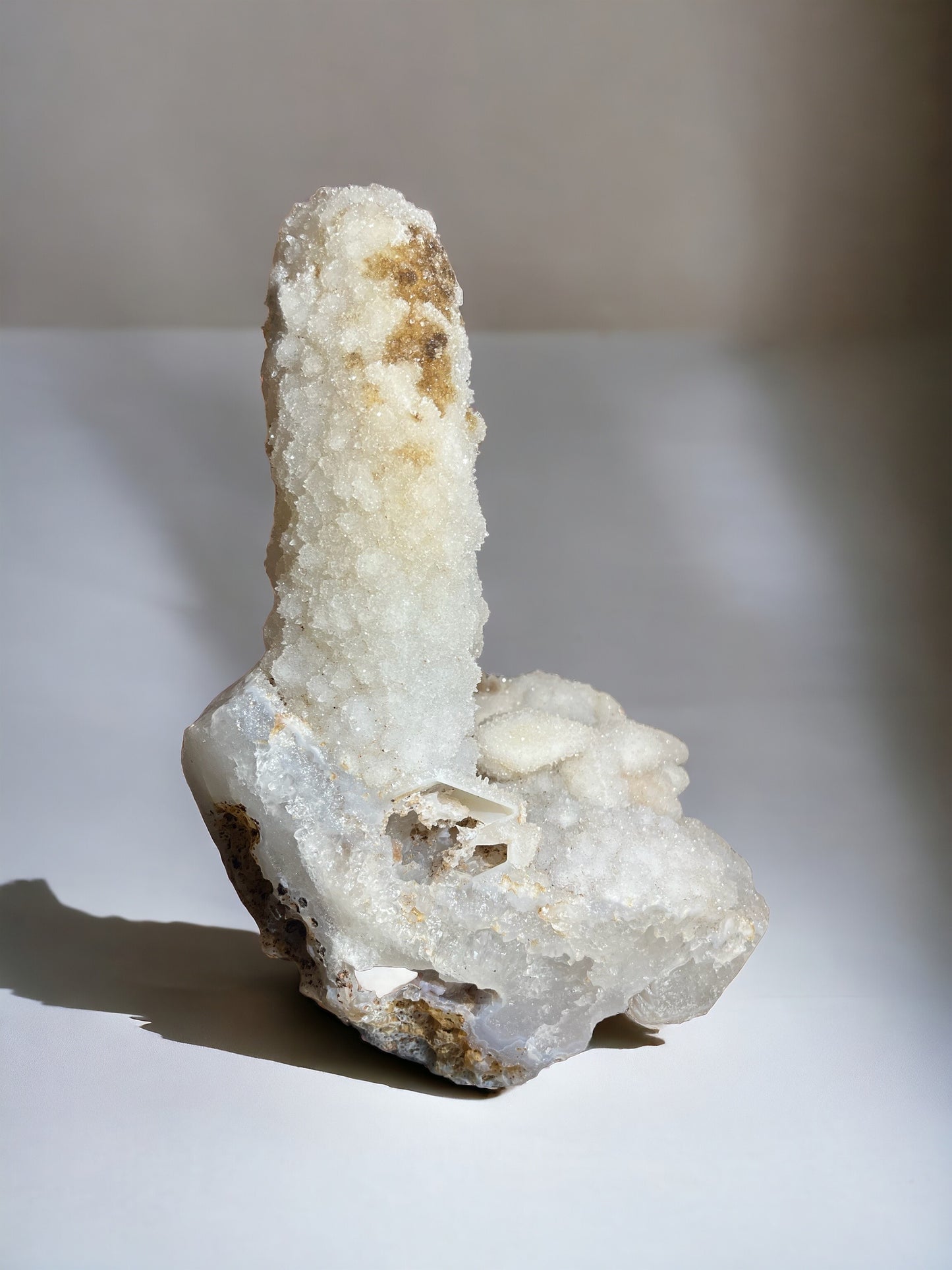 XL Druzy Quartz Stalactite x Calcite Pseudomorph