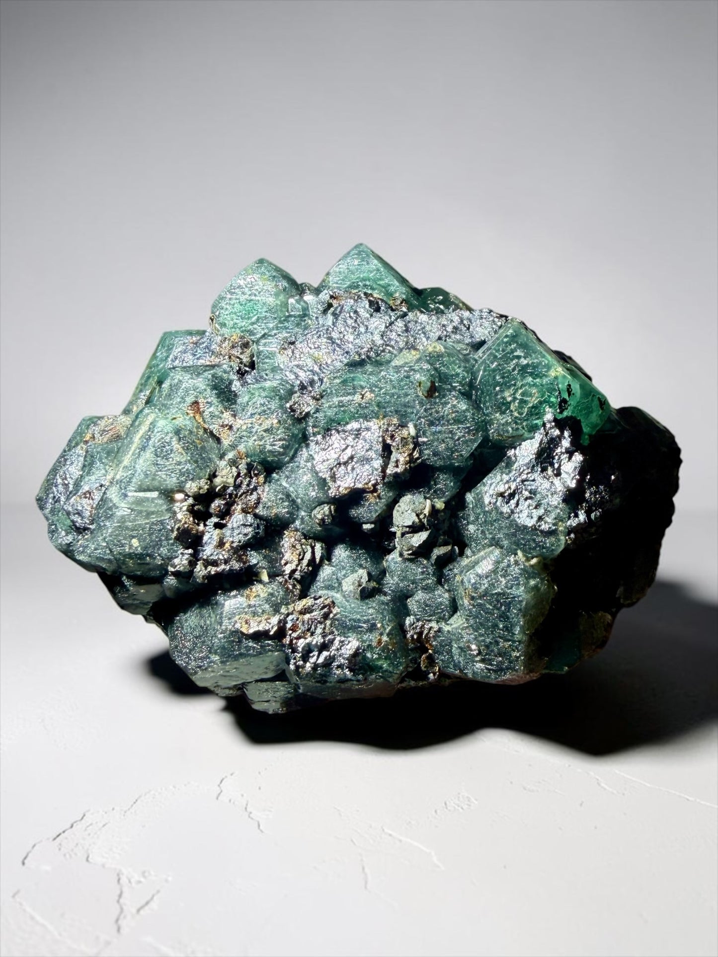 Massive Boulangerite-Included Blue Fluorite- Peru | River Walkers Minerals