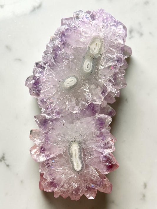 Double Amethyst Stalactite Slice- Brazil | River Walkers Minerals