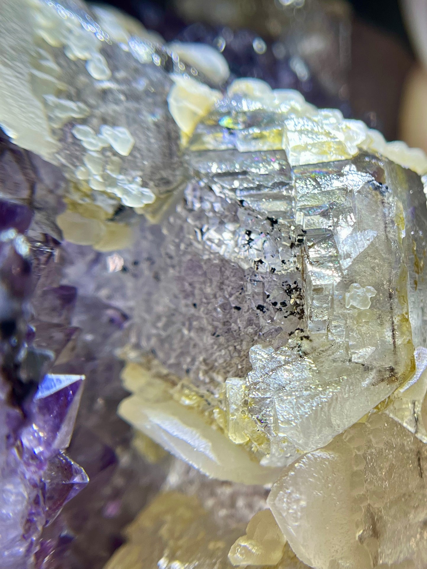 Uruguayan Amethyst with Complex Calcite Growth