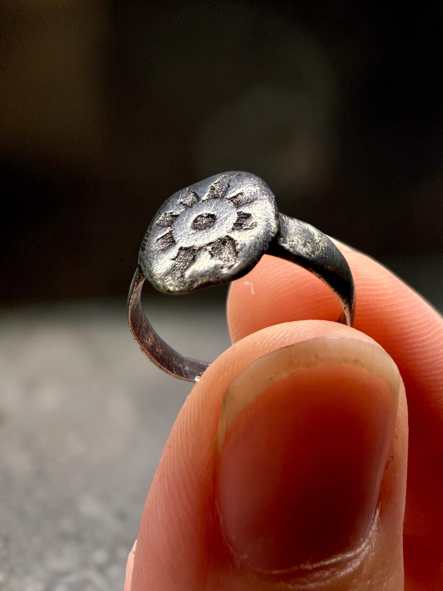 Medieval Silver Signet Ring – Knights Templar Period| c. 12th–13th Century AD