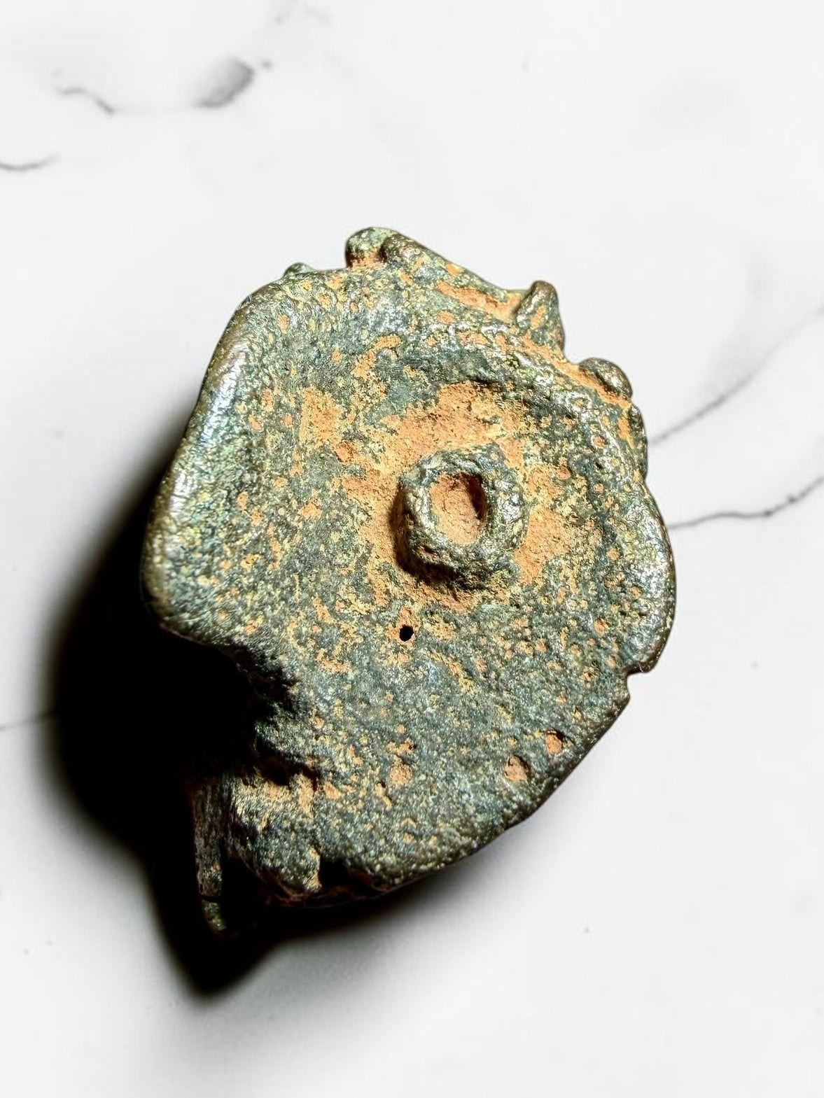 Ancient Bronze Face Amulet/ Fitting- Near East, 1000-500 BCE | River Walkers Minerals