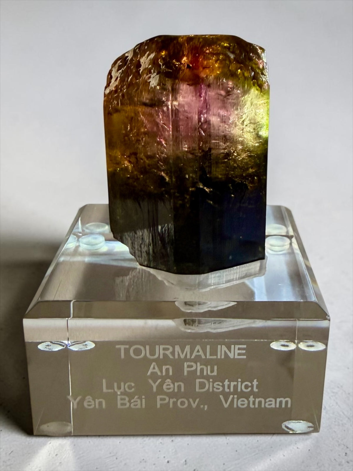 NEW DISCOVERY! Pink, Yellow and Green Multicolored Tourmaline- Vietnam | River Walkers Minerals