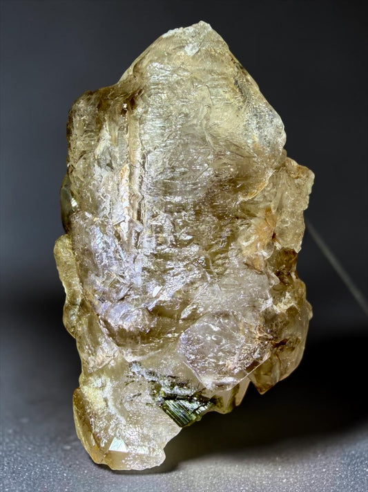 Etched Smoky Skeletal Quartz with Tourmaline- Minas Gerais | River Walkers Minerals