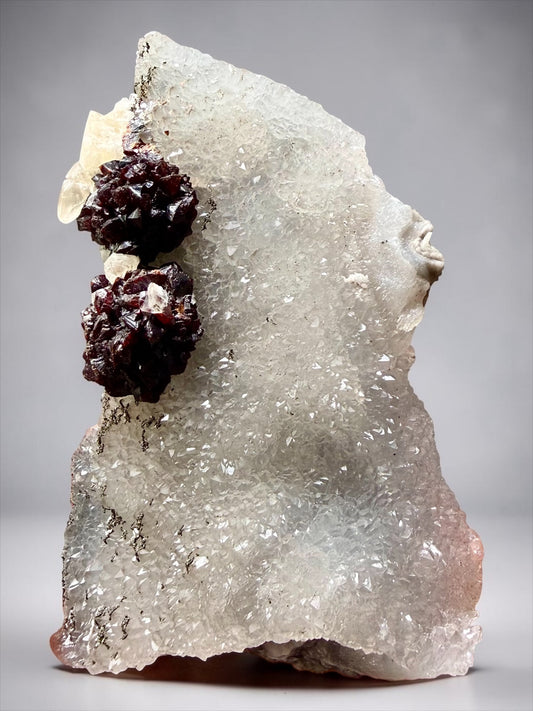 Rare Small Pocket Sphalerite on Druzy Quartz with Calcite, Dolomite & Marcasite- Missouri | River Walkers Minerals
