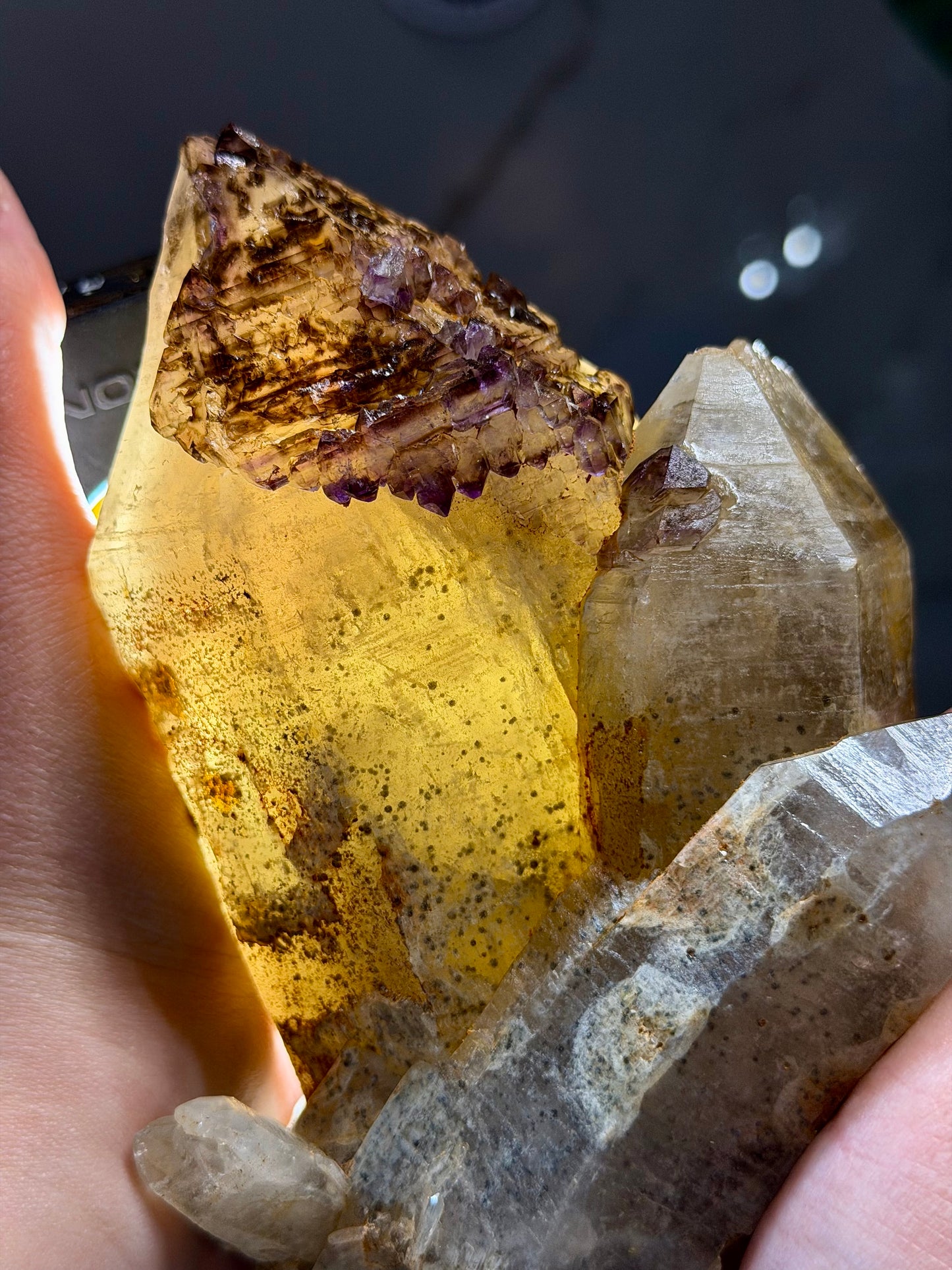 World-Class Double-Terminated Scepter Quartz with Amethyst Crown- Vietnam | River Walkers Minerals