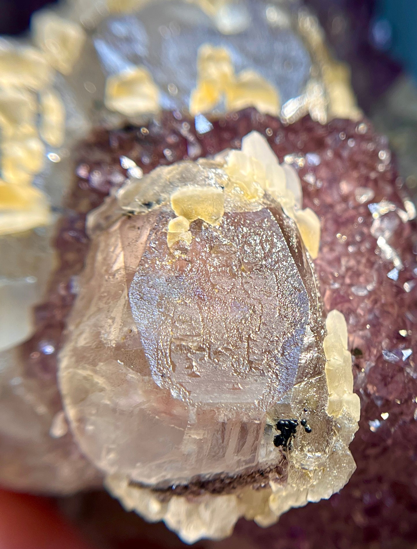 Uruguayan Amethyst with Complex Calcite Growth