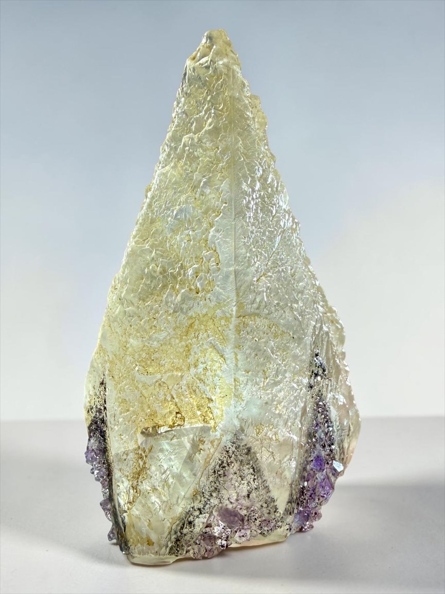 Exceptional Calcite with Amethyst & Goethite Zones- Uruguay | River Walkers Minerals
