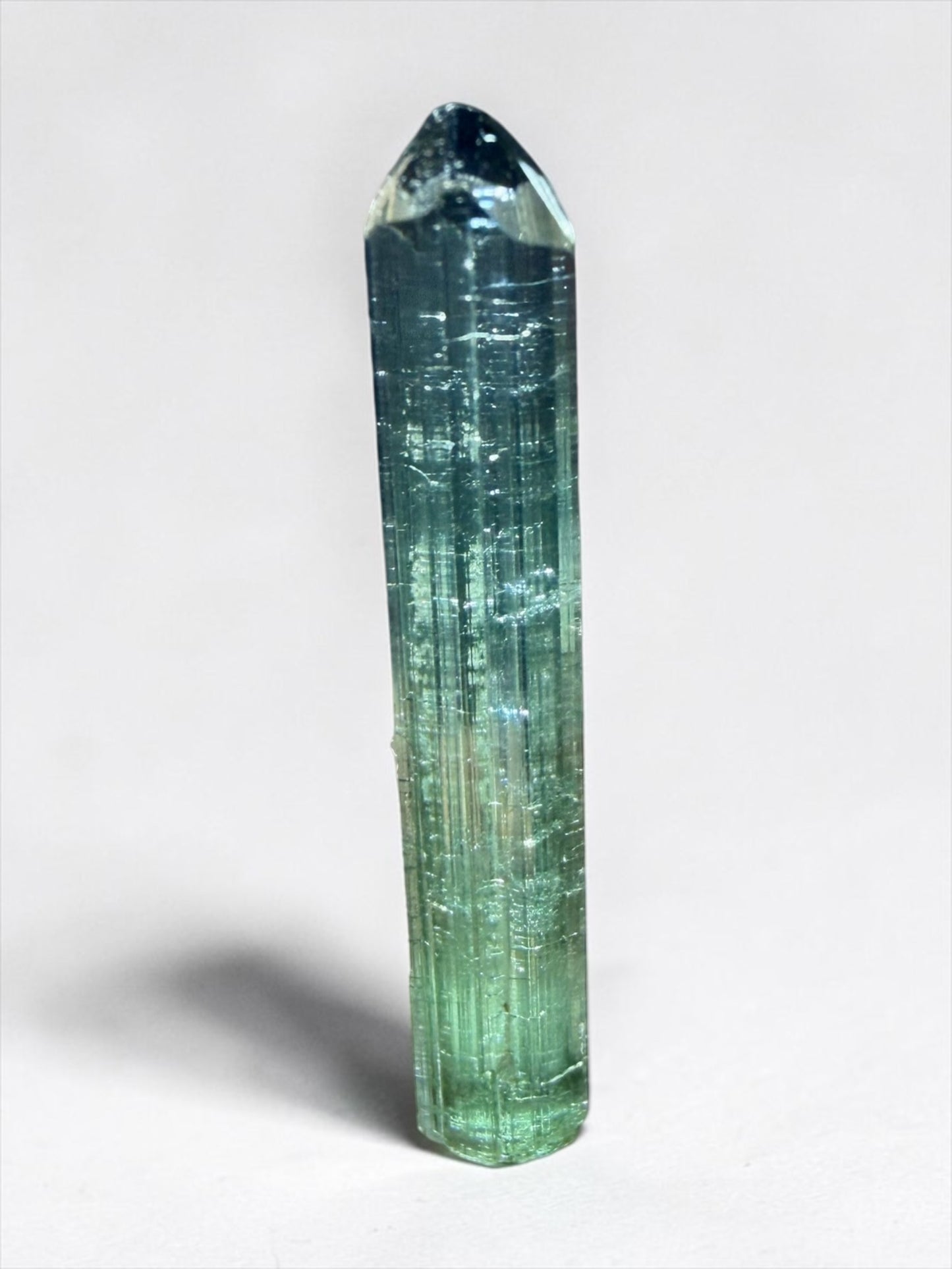Blue-Green Elbaite Tourmaline- São José da Safira, Minas Gerais | River Walkers Minerals