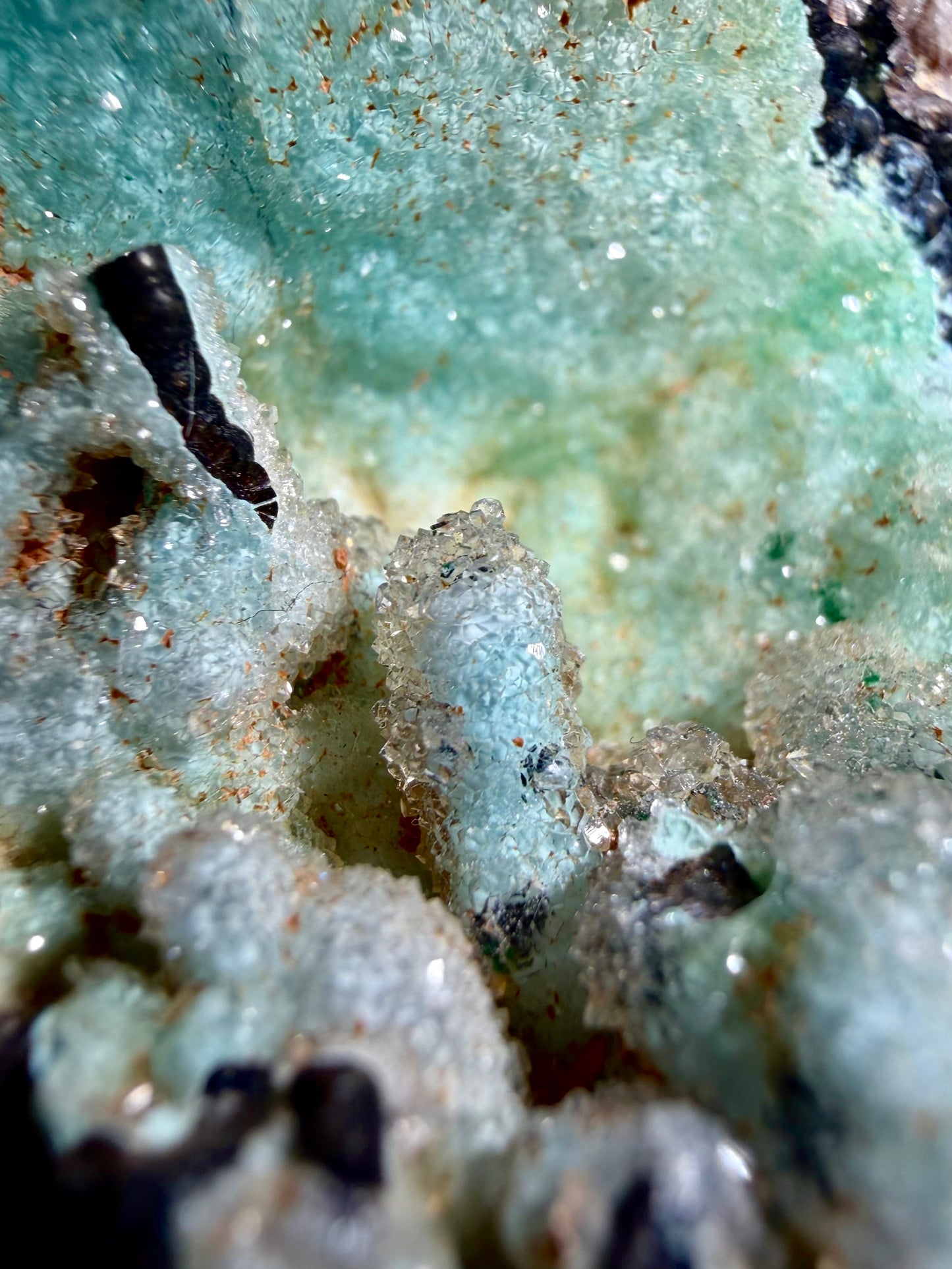 Druzy Chrysocolla x Malachite- D.R. Congo | River Walkers Minerals