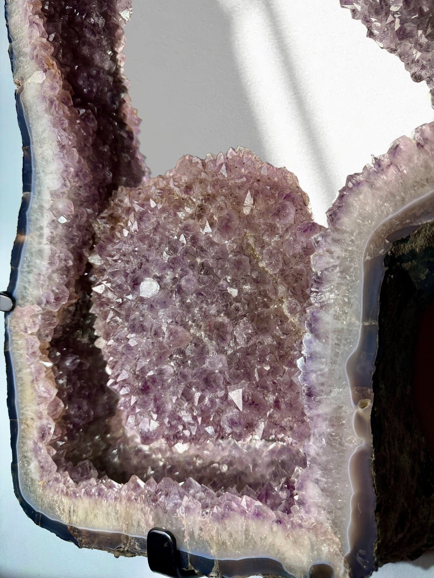 XL Amethyst Mirror With Agate & Hematite