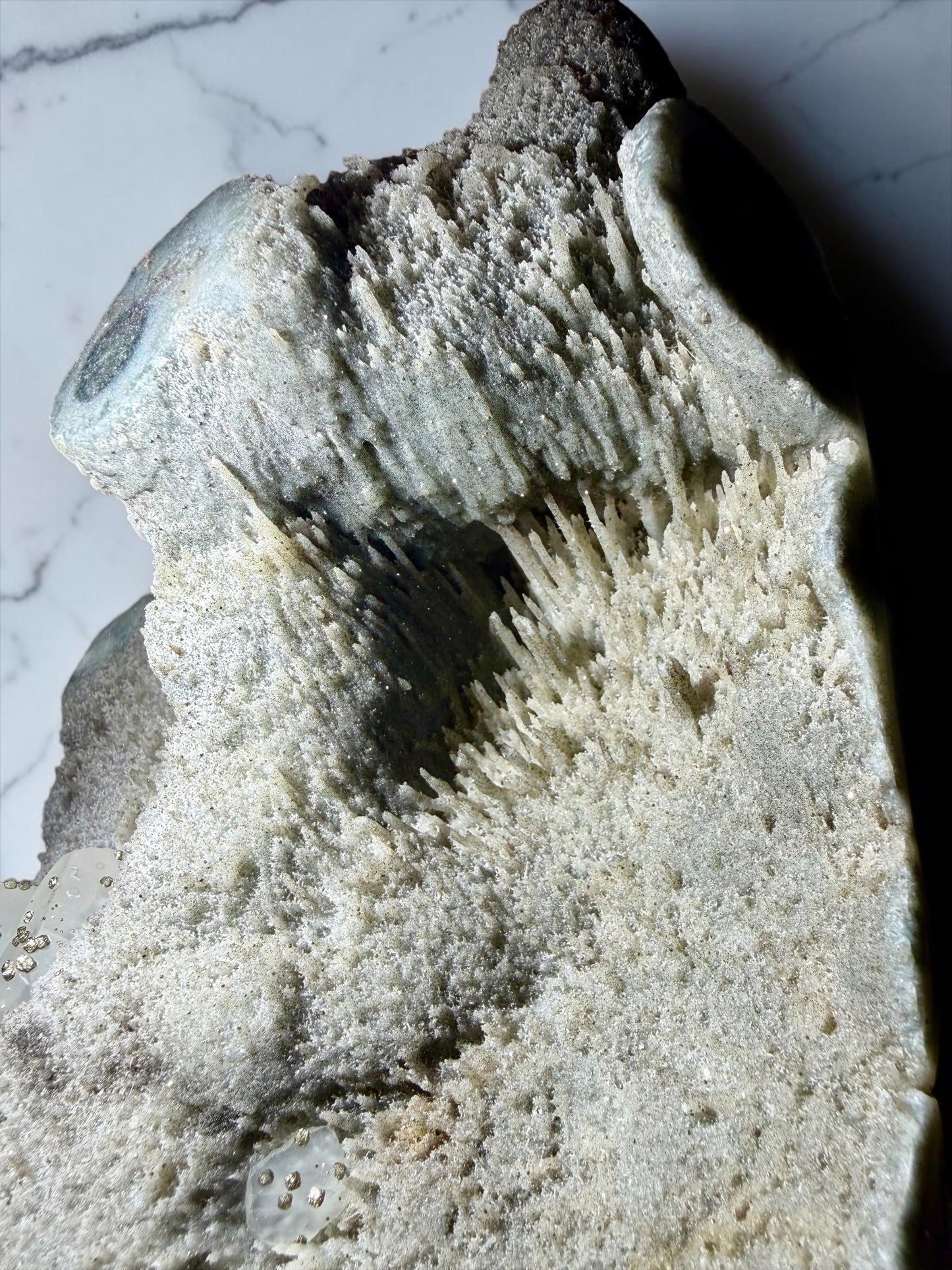 Large Jasper Stalactites with UV Calcite, Pyrite- Uruguay | River Walkers Minerals