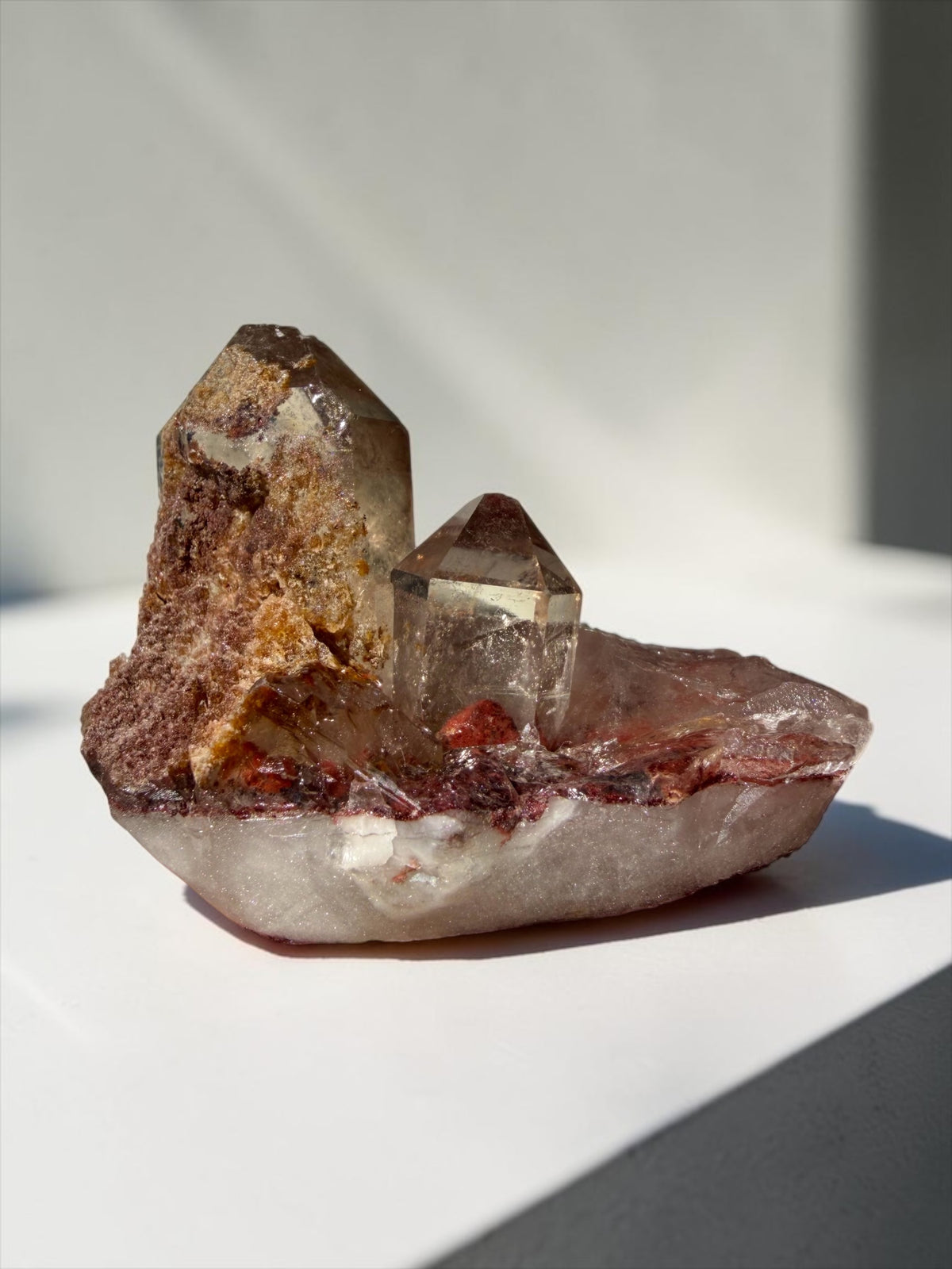 Hematite “Sunset” Phantom Quartz- India | River Walkers Minerals