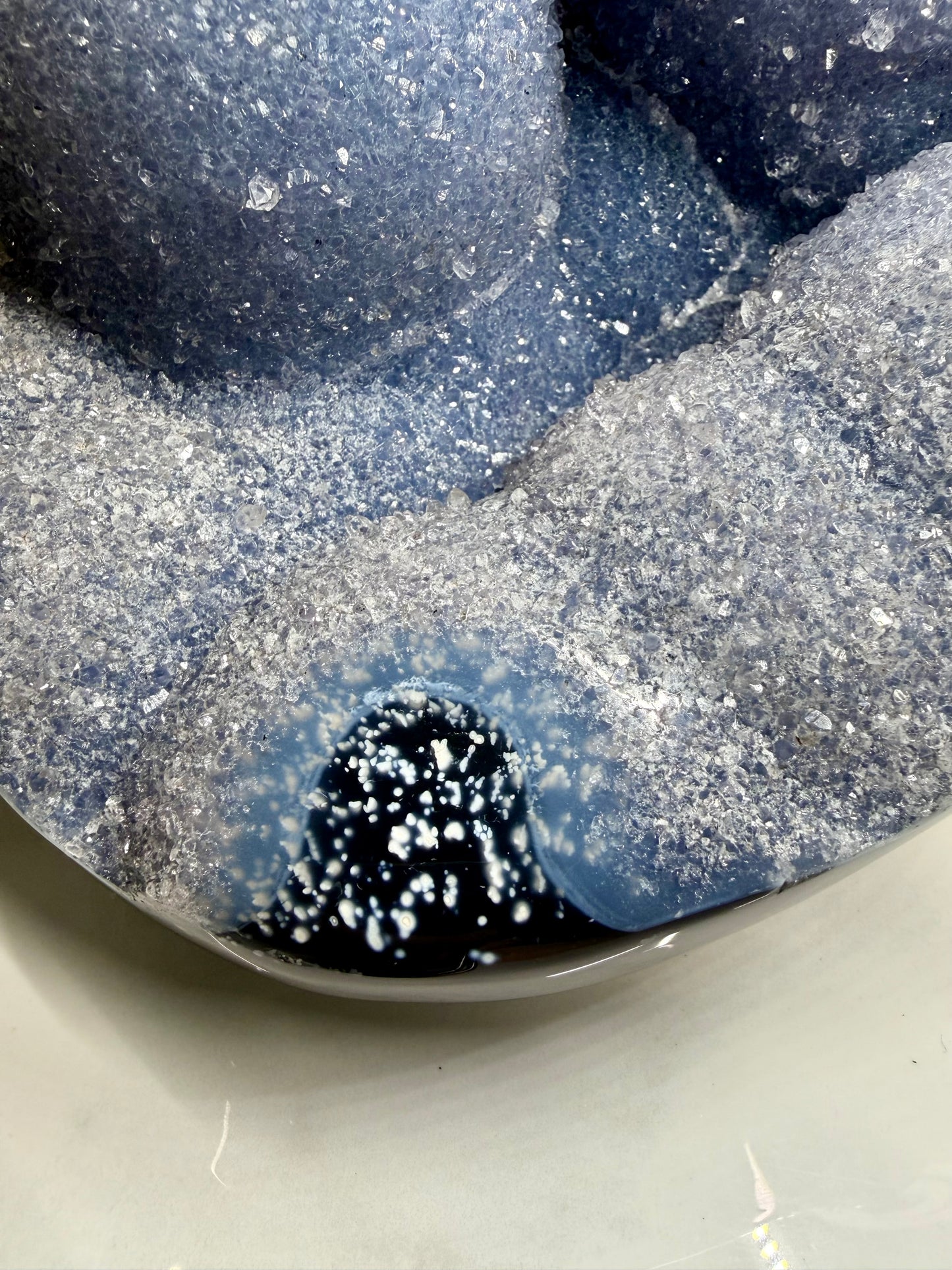Rare Natural Blue Agate With Druzy - Uruguay | River Walkers Minerals