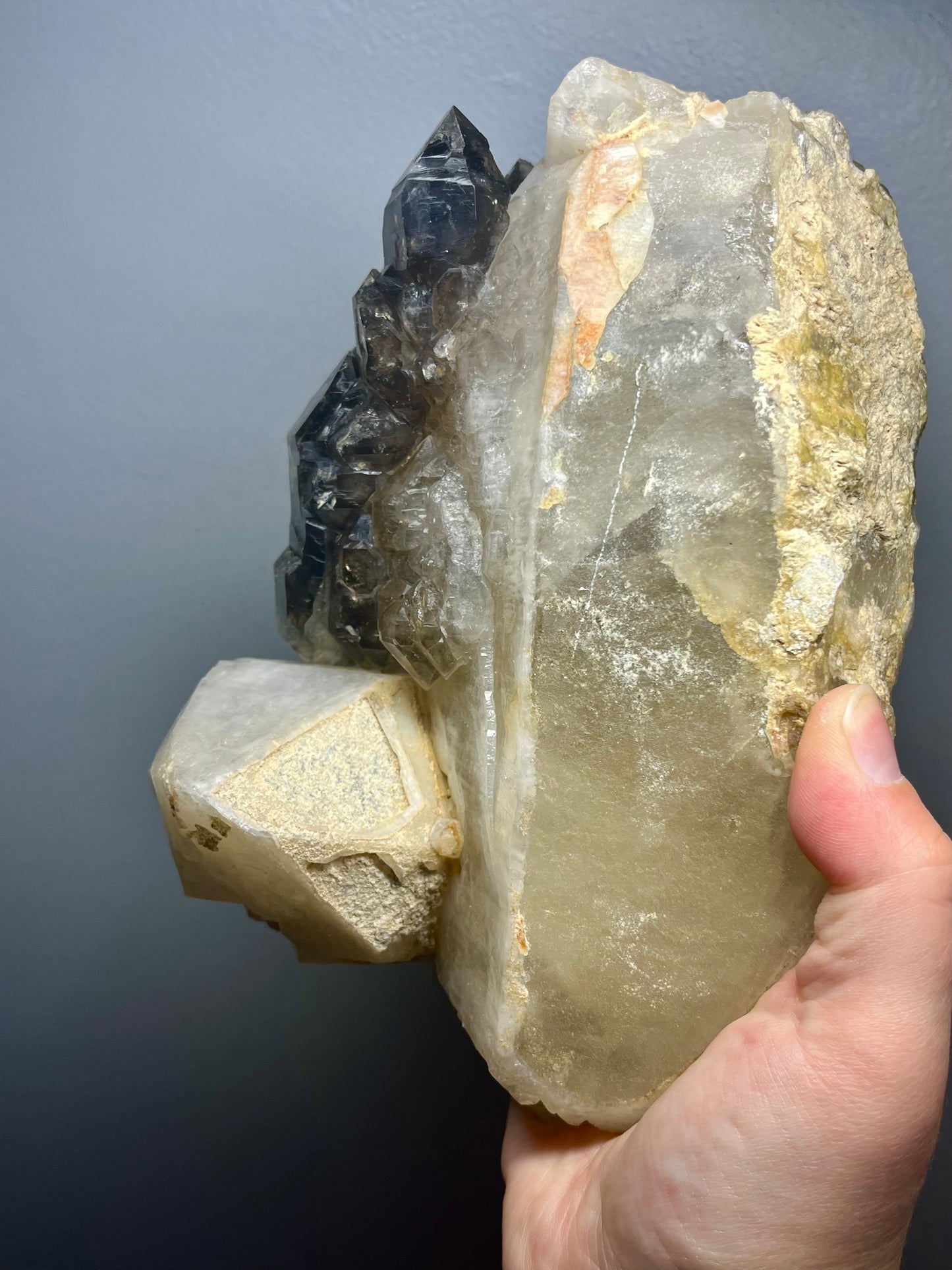 Smokey Elestial Quartz With Enhydros- Neu Schwabben Mine