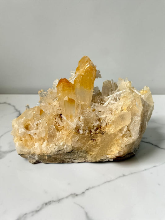 Genuine Mango Quartz with Needle Quartz- Colombia | River Walkers Minerals
