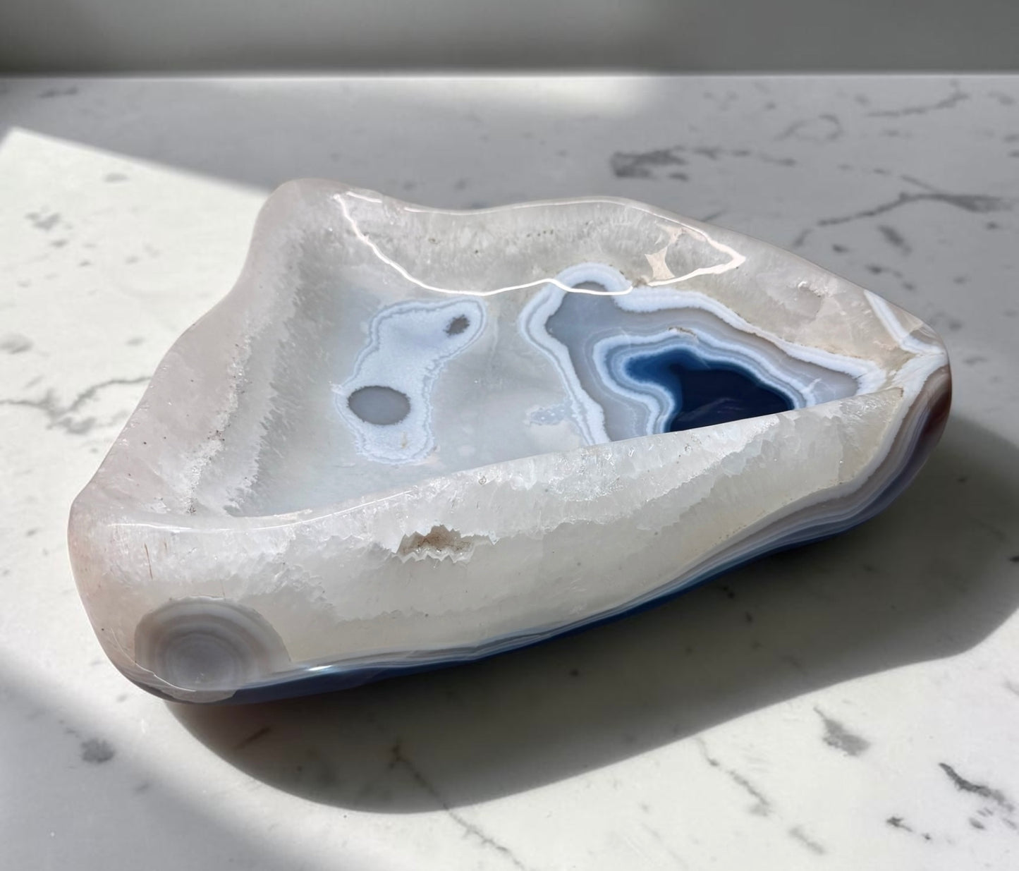 XL Agate/Quartz Bowl Decor- Uruguay | River Walkers Minerals