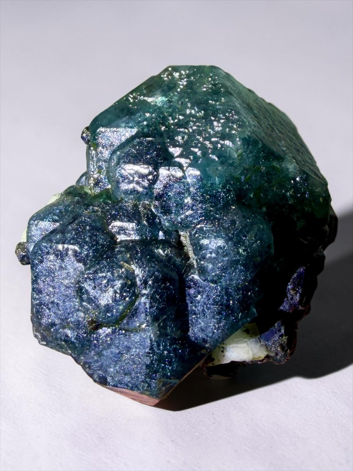 Fluorite withBoulangerite inclusions & Geochronite, Galena, Pyrite, Calcite- Peru | River Walkers Minerals