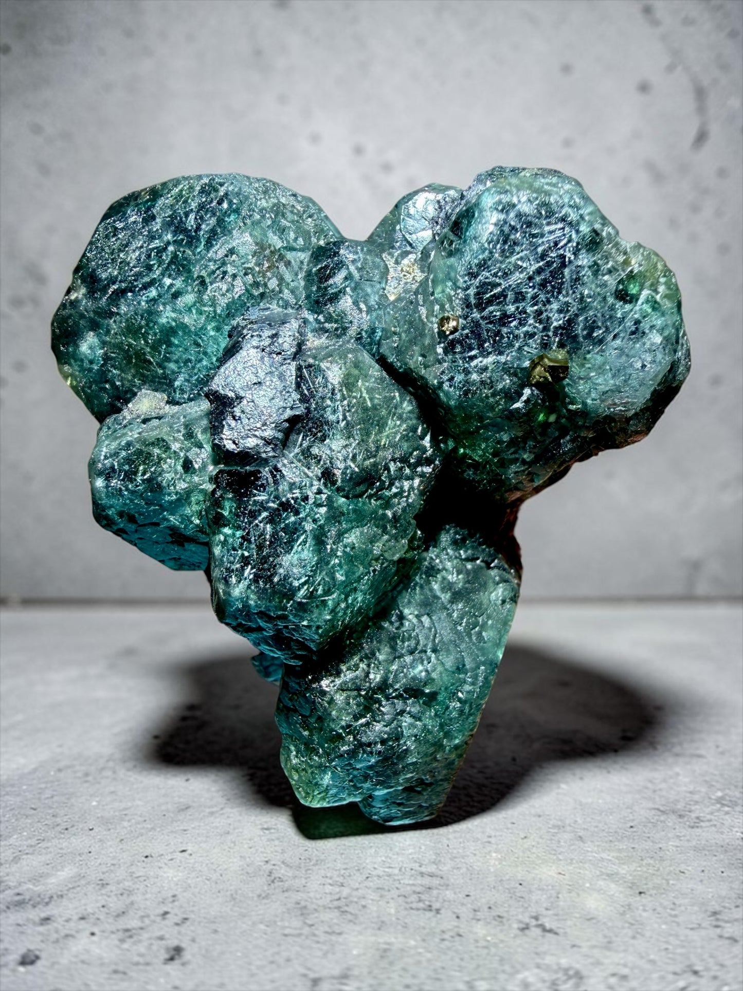 Dodecahedron Fluorite Floater with Boulangerite Inclusions, Pyrite & Galena- Peru | River Walkers Minerals