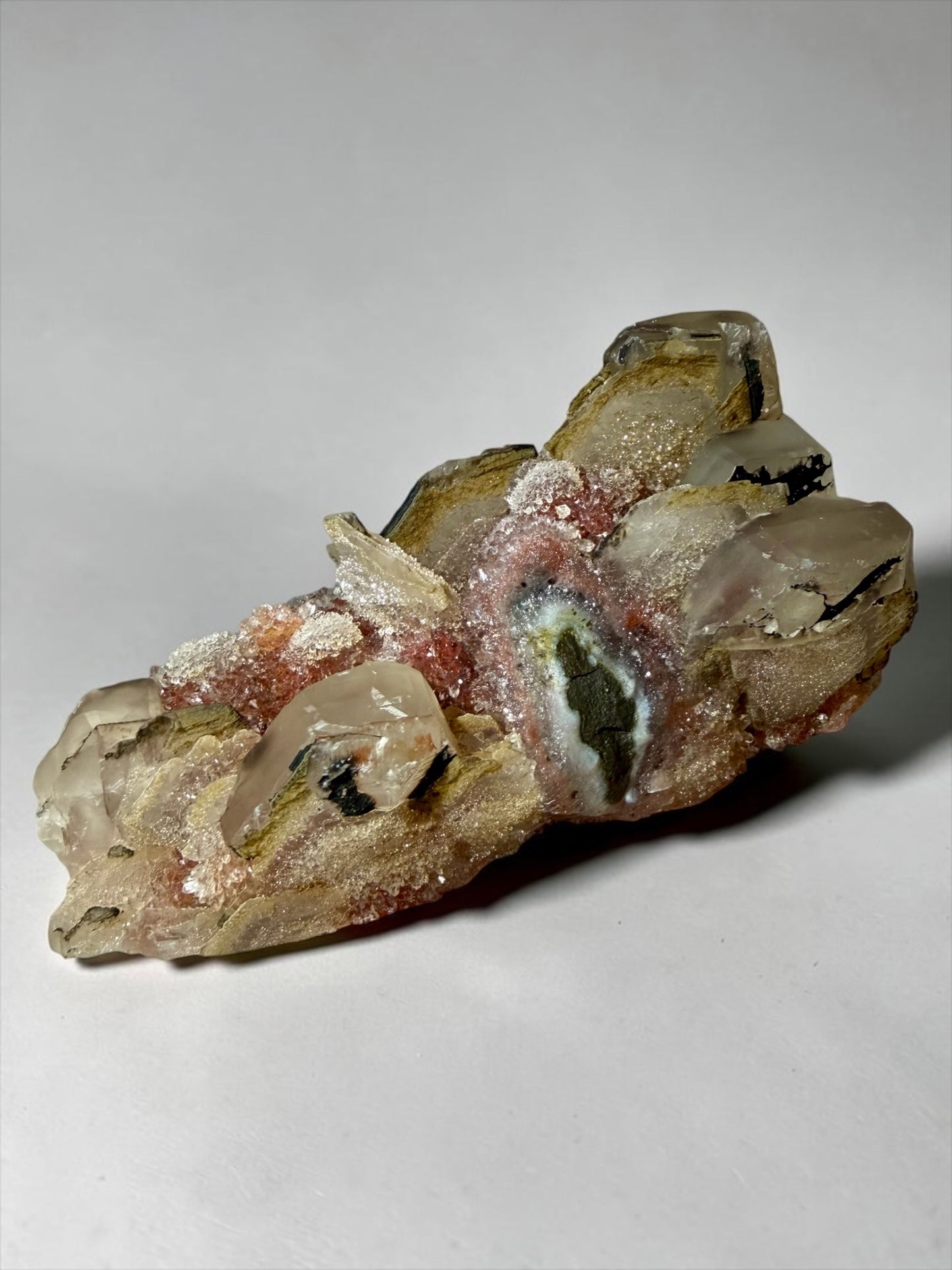 Unusual Bladed Calcite, Red Agate and Goethite- Uruguay | River Walkers Minerals