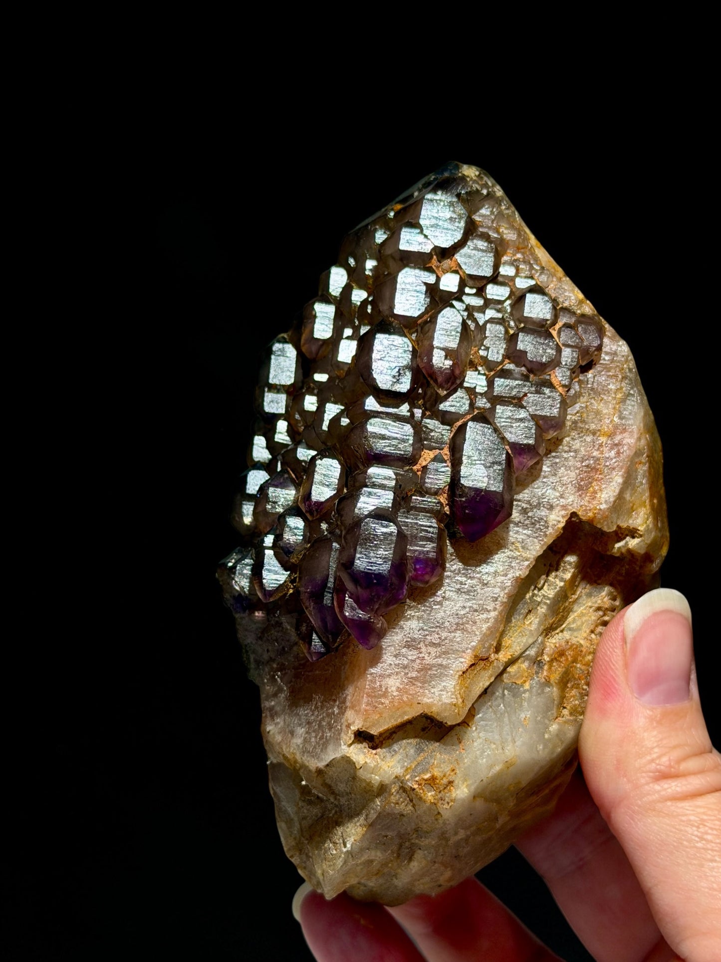 Incredible Elestial Amethyst on Milky Quartz- Gia Lai Province, Vietnam | River Walkers Minerals