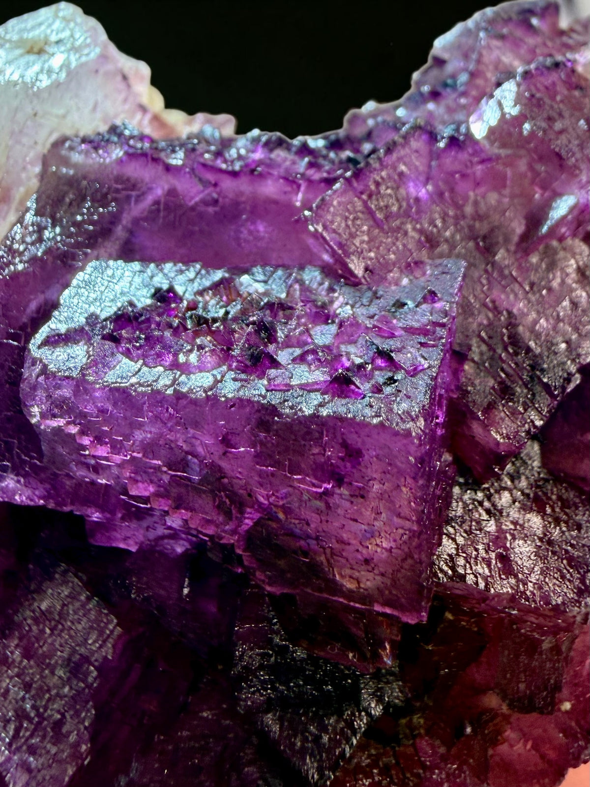 Purple Illinois Fluorite- Denton Mine- Ex. Chuck & Mary Wing Collection | River Walkers Minerals