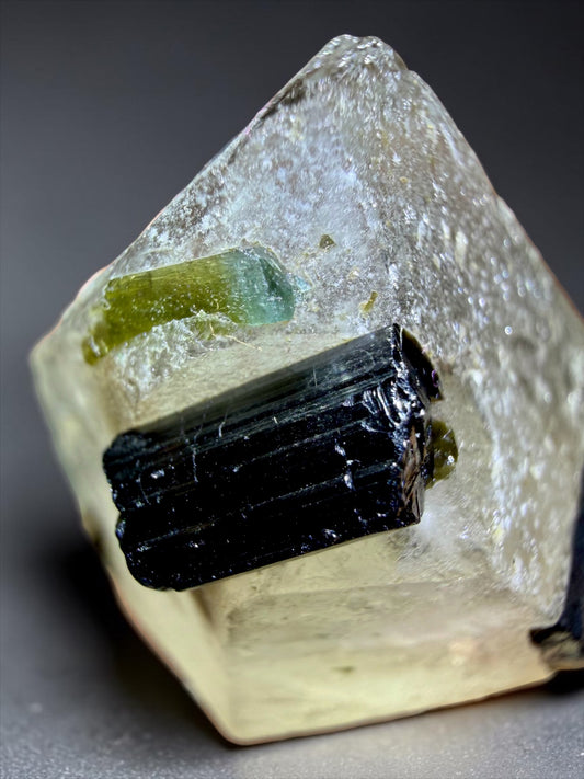 Quartz with Blue-Core Tourmaline- Minas Gerais | River Walkers Minerals