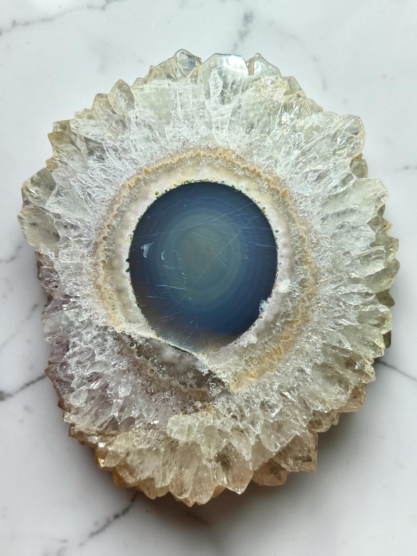 Huge Quartz & Agate Stalactite Slice- Brazil | River Walkers Minerals