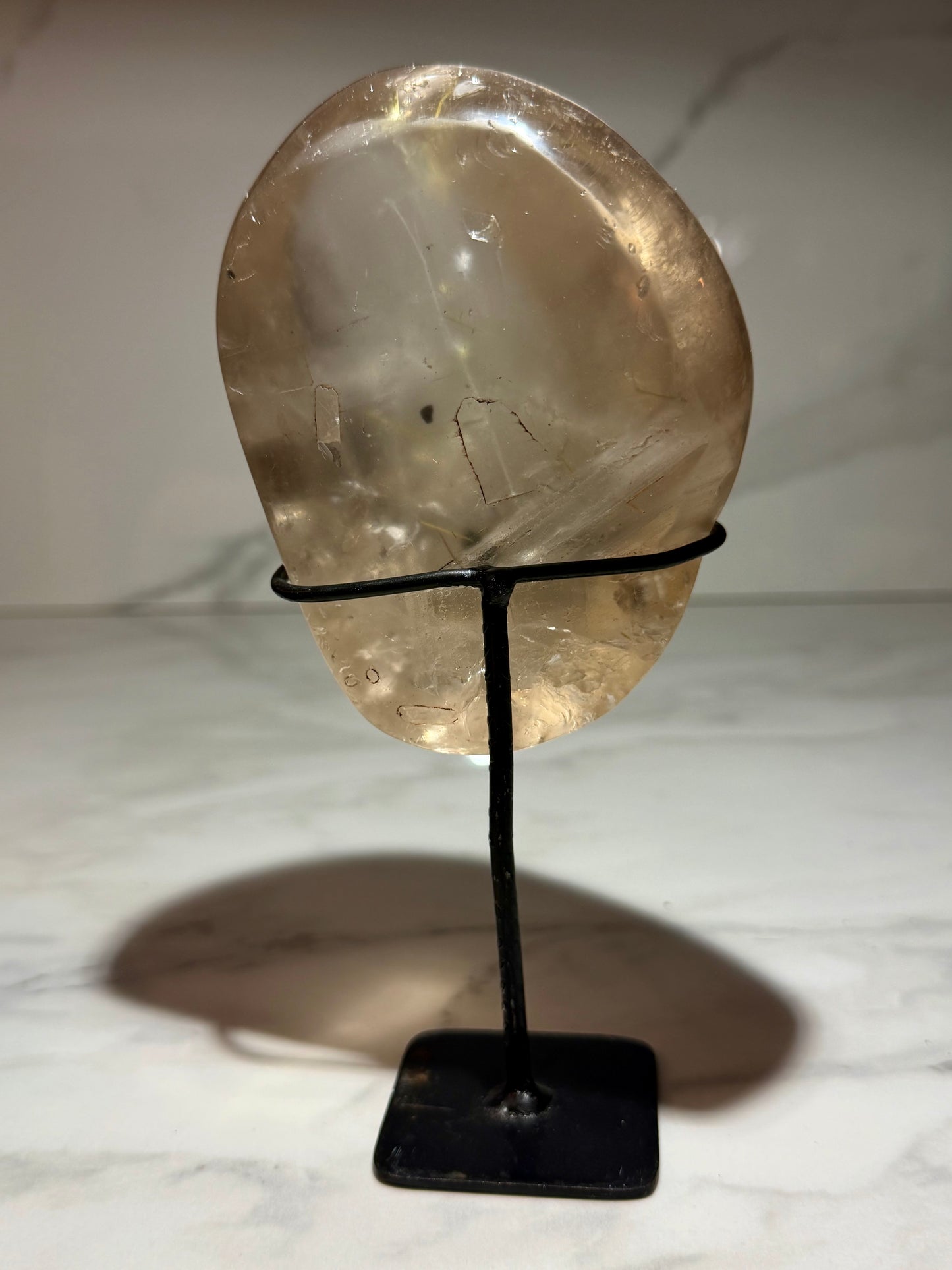 Golden Rutile Smoky Quartz Lens- Brazil | River Walkers Minerals