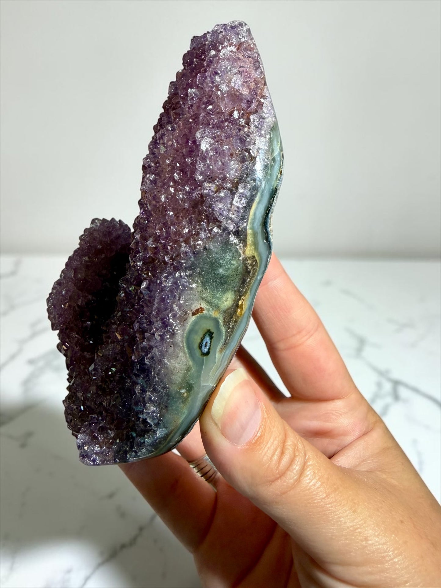 “Galaxy” Amethyst with Agate- Uruguay | River Walkers Minerals