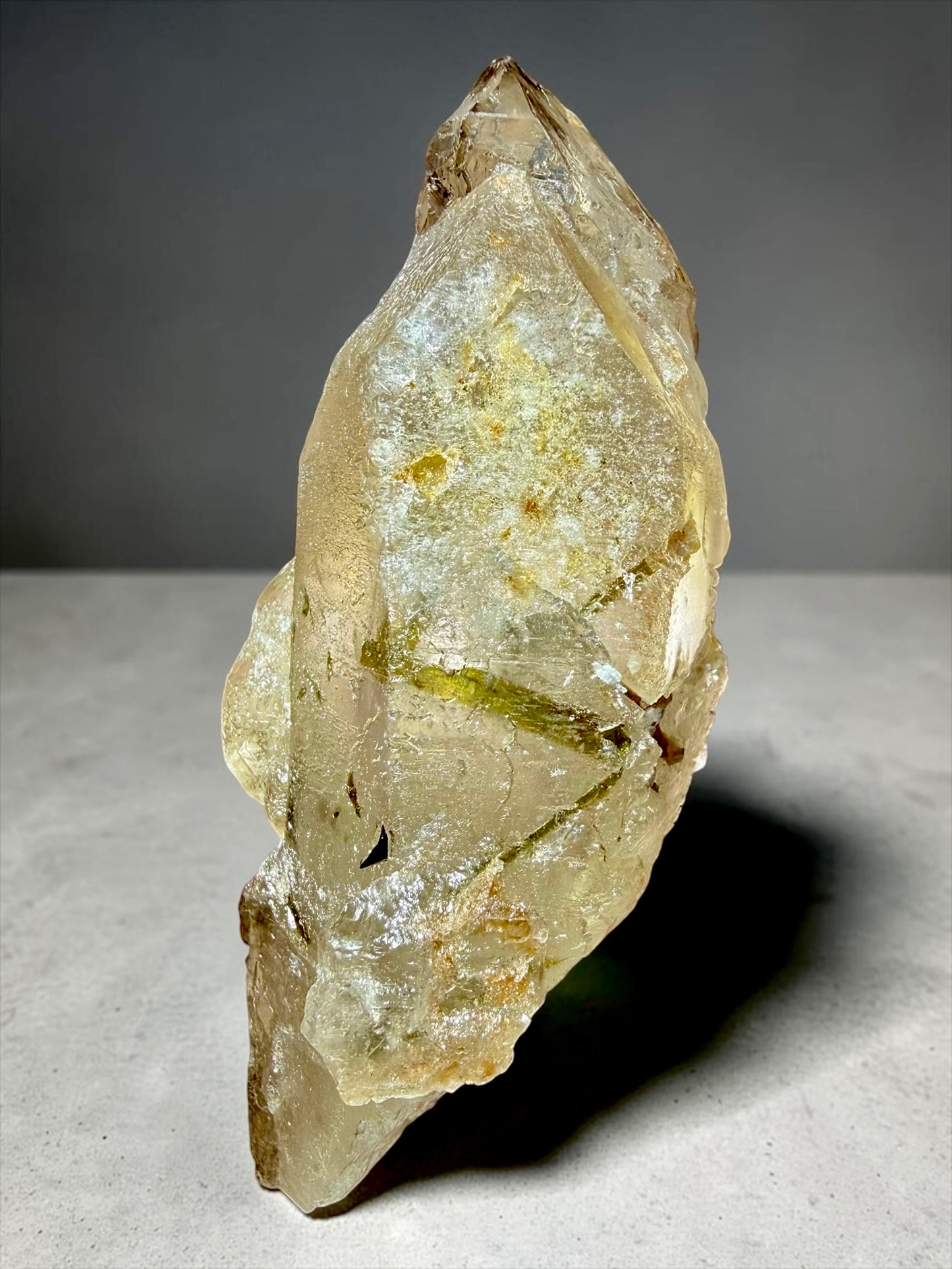 Etched Quartz with Green Tourmaline- Minas Gerais | River Walkers Minerals