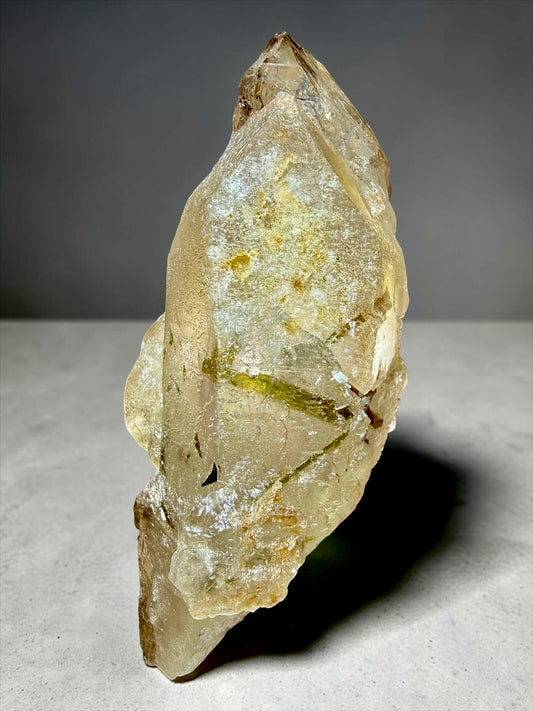 Etched Quartz with Green Tourmaline- Minas Gerais | River Walkers Minerals